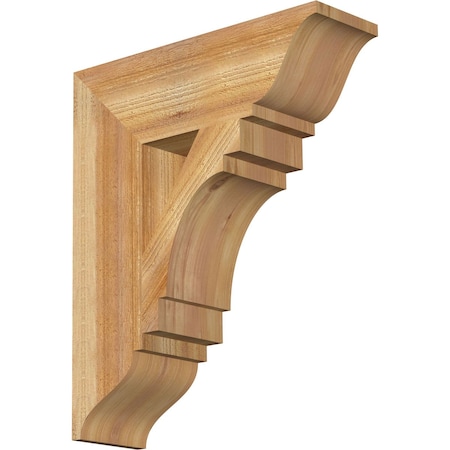 Ekena Millwork Merced Traditional Rough Sawn Bracket, Western Red Cedar, 6"W x 20"D x 24"H BKT06X20X24MRC01RWR